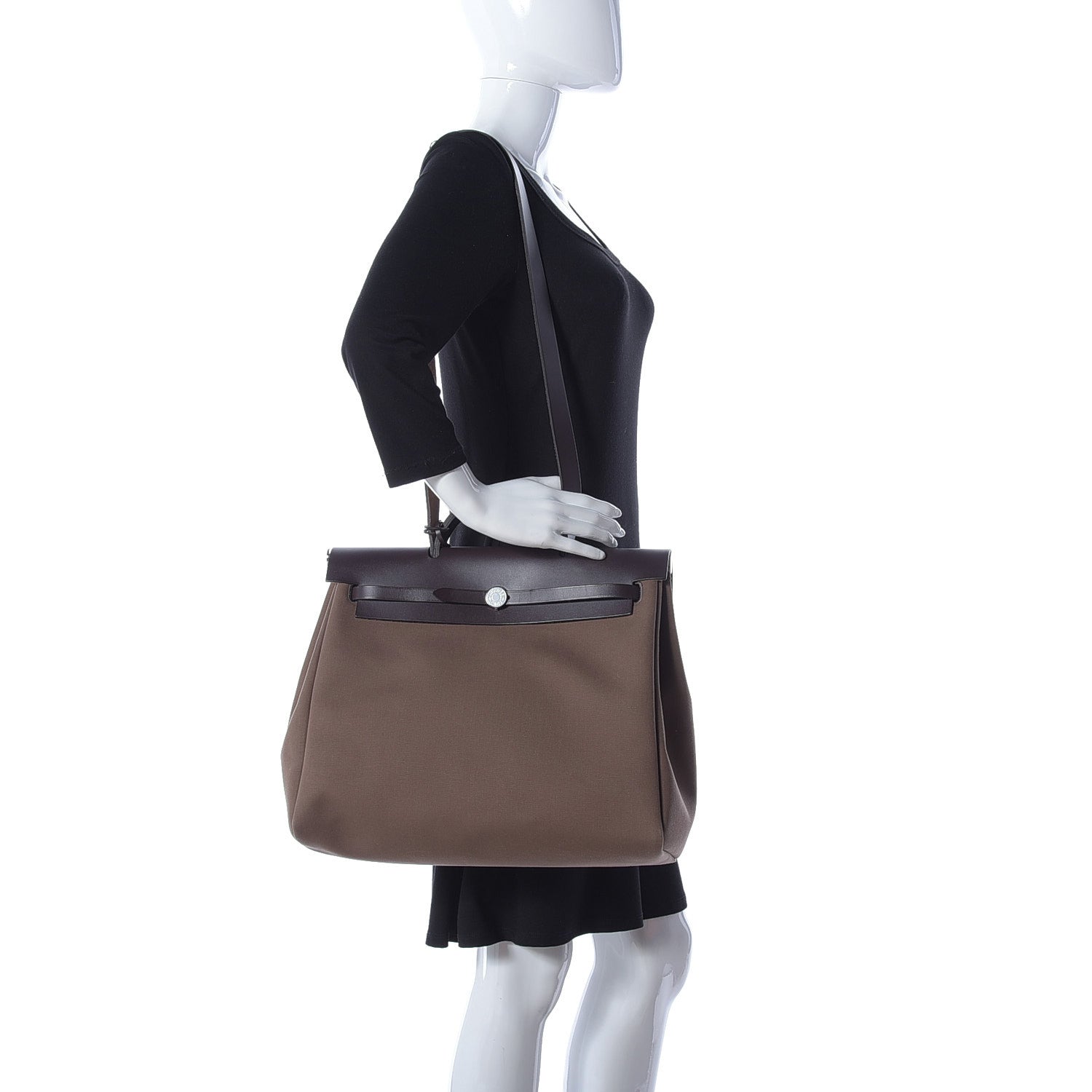 Hermes Toile Vache Hunter Herbag Zip 39 MM Etoupe Ebene 2 of 12