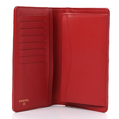 Chanel Caviar Quilted Yen Wallet Dark Red 5 of 8