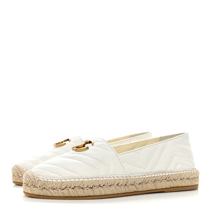 Gucci Nappa Matelasse GG Marmont Espadrilles 40.5 Great White 3 of 14