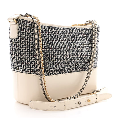 Chanel Tweed Calfskin Medium Gabrielle Hobo Ivory Multicolor 3 of 11