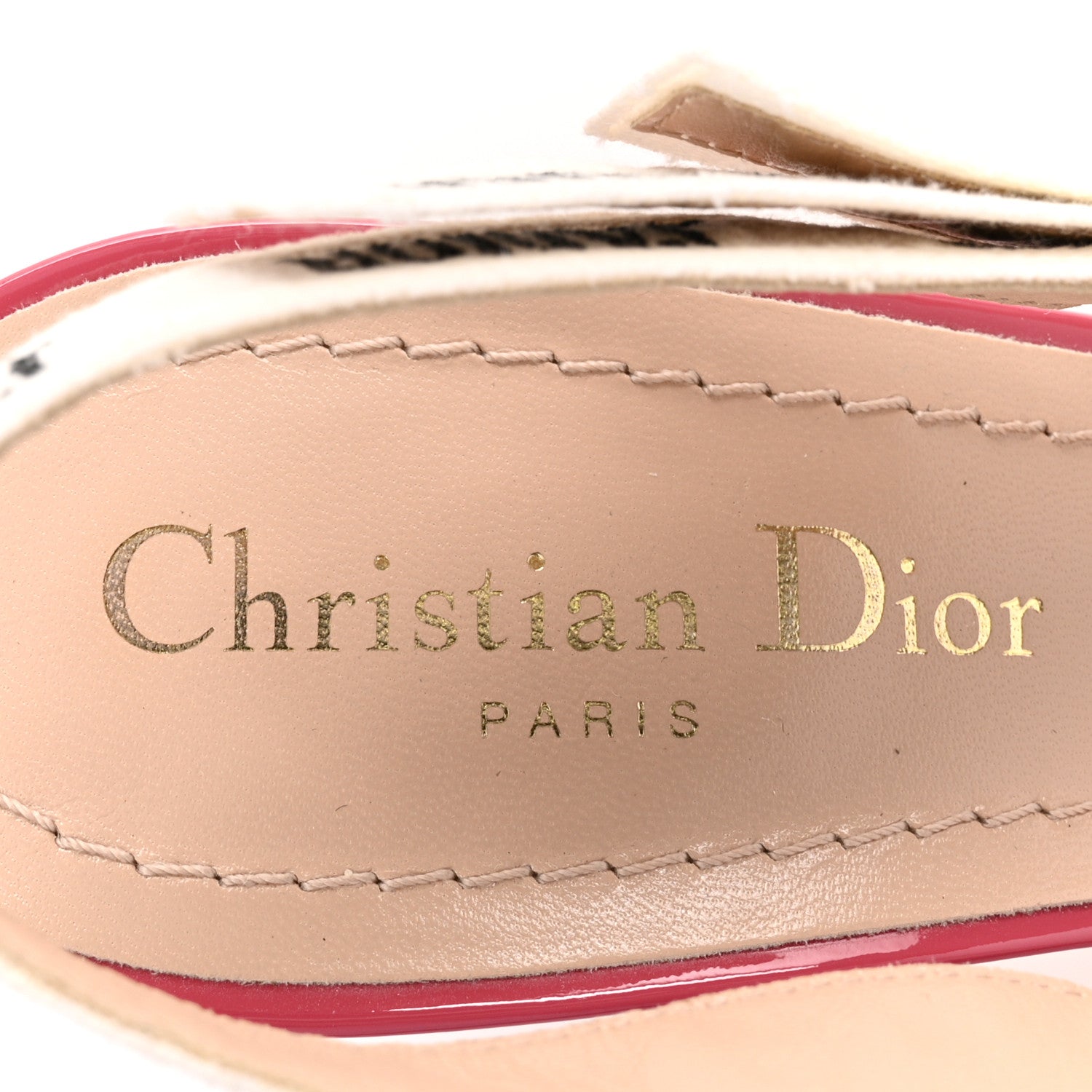 Christian Dior Patent Ribbon J'Adior Slingback 65mm Pumps 37.5 Fraise 7 of 9