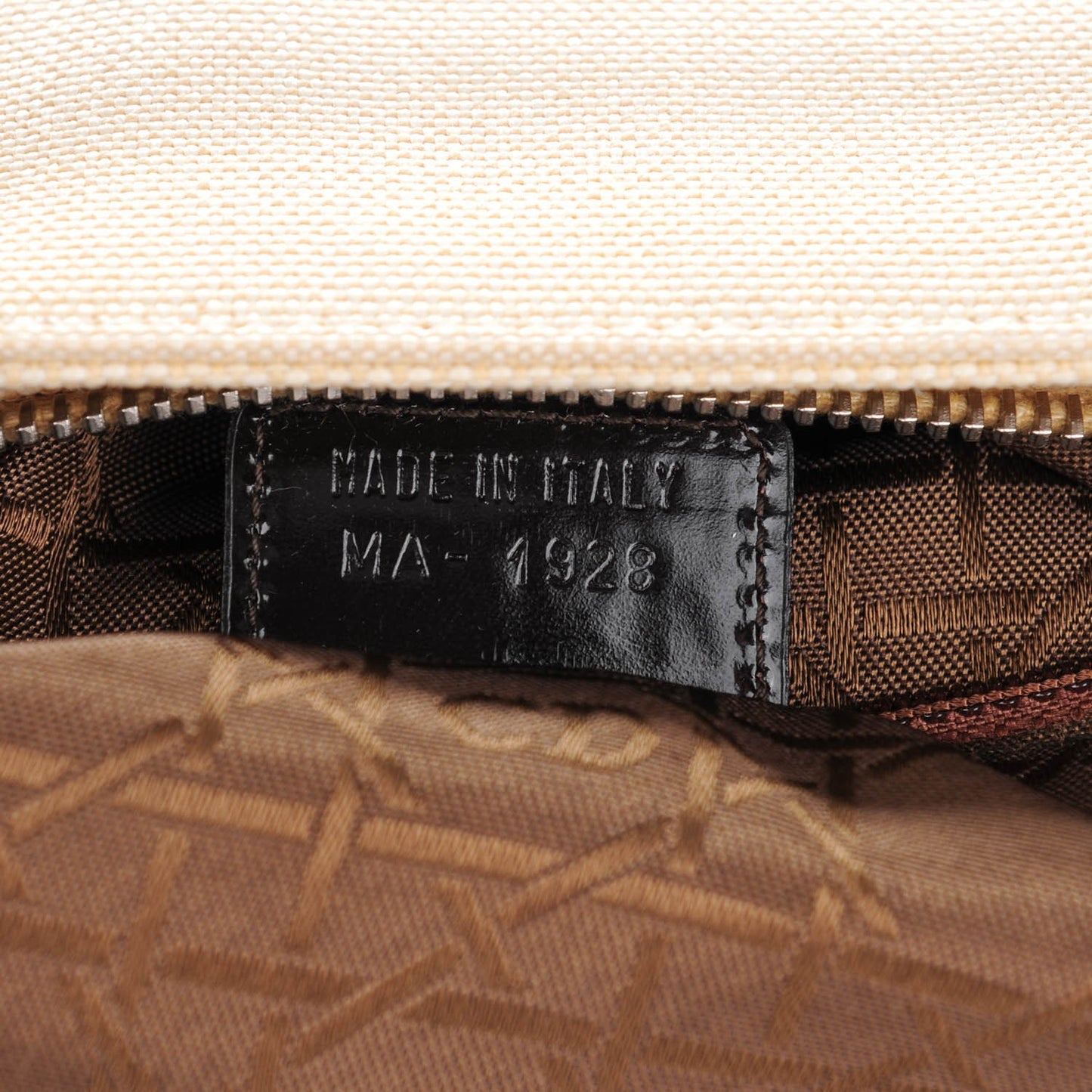 Canvas Large Lady Dior Beige
