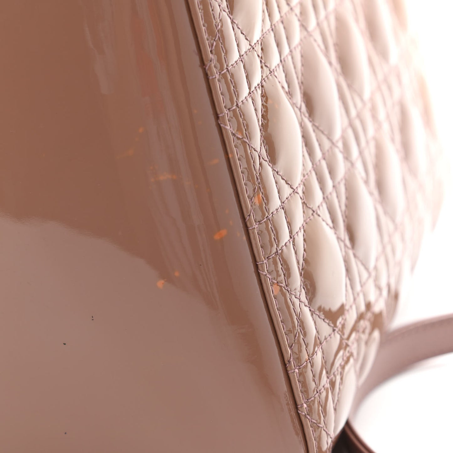 Patent Cannage Medium Lady Dior Brown