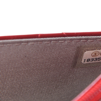 Chanel Patent Quilted Brilliant Wallet On Chain WOC Red 10 of 12