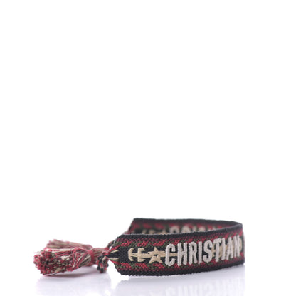 Christian Dior Woven Cotton J'Adior Friendship Bracelet Red Multicolor 4 of 5