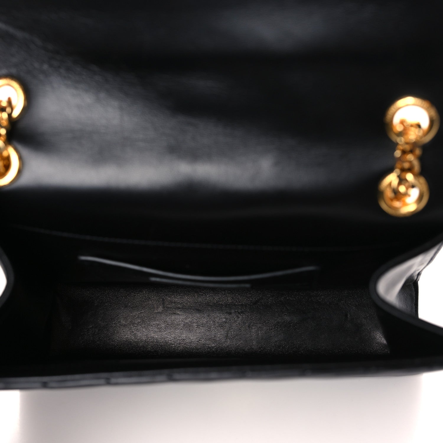 Saint Laurent Lambskin Matelasse Chevron Medium Monogram Satchel Black 5 of 8