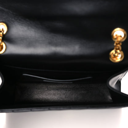 Saint Laurent Lambskin Matelasse Chevron Medium Monogram Satchel Black 5 of 8