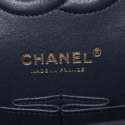Chanel Caviar Quilted Medium Double Flap Navy 6 of 10