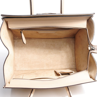 Celine Drummed Calfskin Mini Luggage Dune 7 of 9