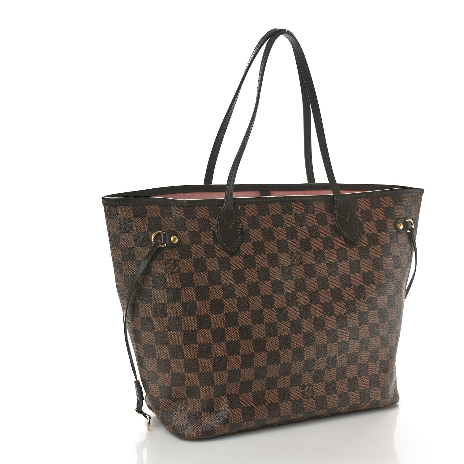 Louis Vuitton Damier Ebene Neo Neverfull MM Rose Ballerine 3 of 12