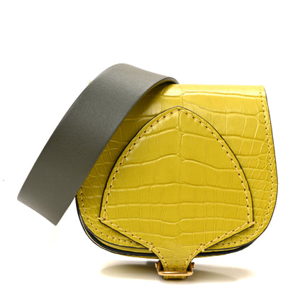 Burberry Alligator Bridle Micro Satchel Lime 3 of 34