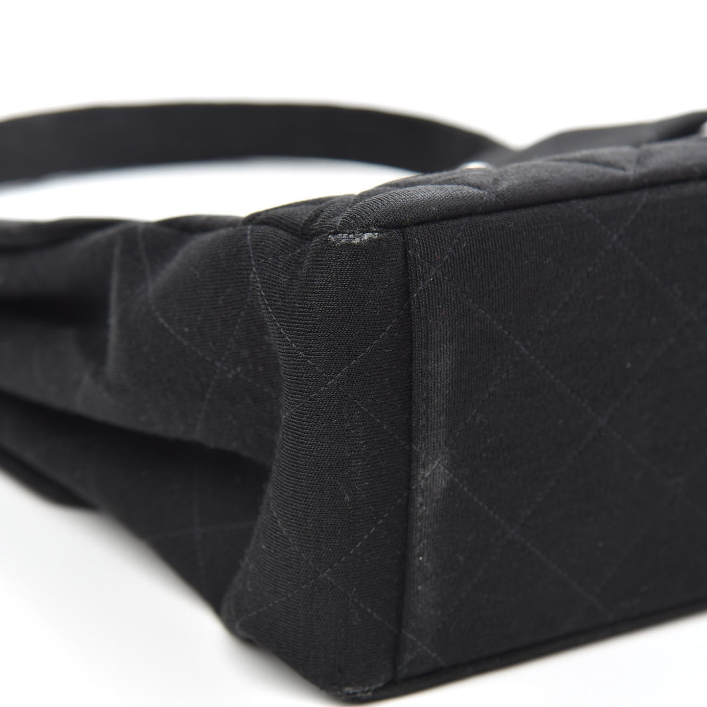 Jersey Quilted Double Sided Flap Black