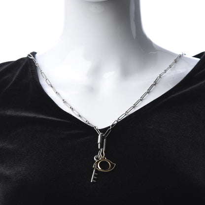 Hermes Palladium Permabrass Curiosite Charm Pendant Necklace 2 of 8