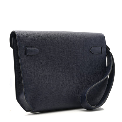 Hermes Togo Kelly Depeches 25 Pouch Bleu Nuit 3 of 11