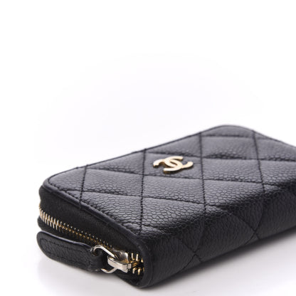 Chanel Caviar Quilted Zip Coin Purse Black 6 of 9