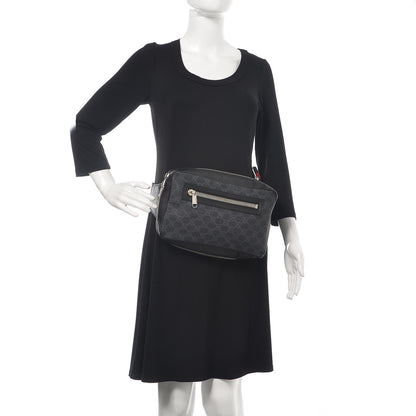 Gucci GG Supreme Monogram Web Belt Bag Black Grey 2 of 11