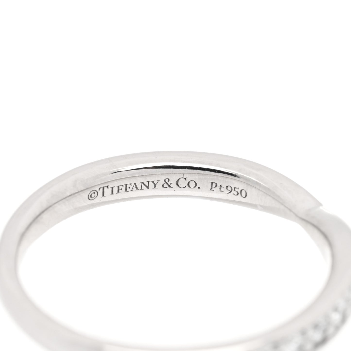 Platinum Diamond Harmony Bead Set Band Ring 49 5