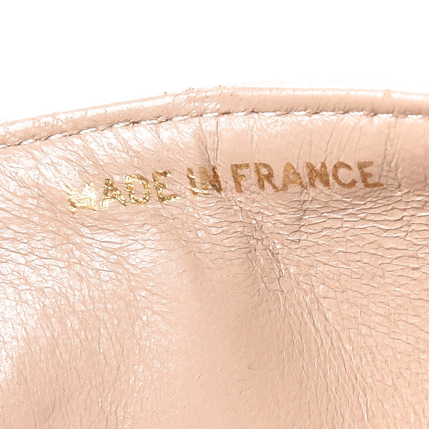 Lambskin Quilted Small Double Flap Beige