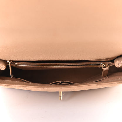 Chanel Caviar Quilted Medium Coco Handle Flap Beige 4 of 4