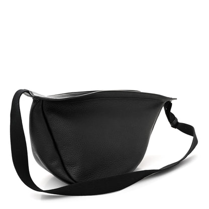 The Row Grained Calfskin Large Slouchy Banana Bag Black 3 of 9
