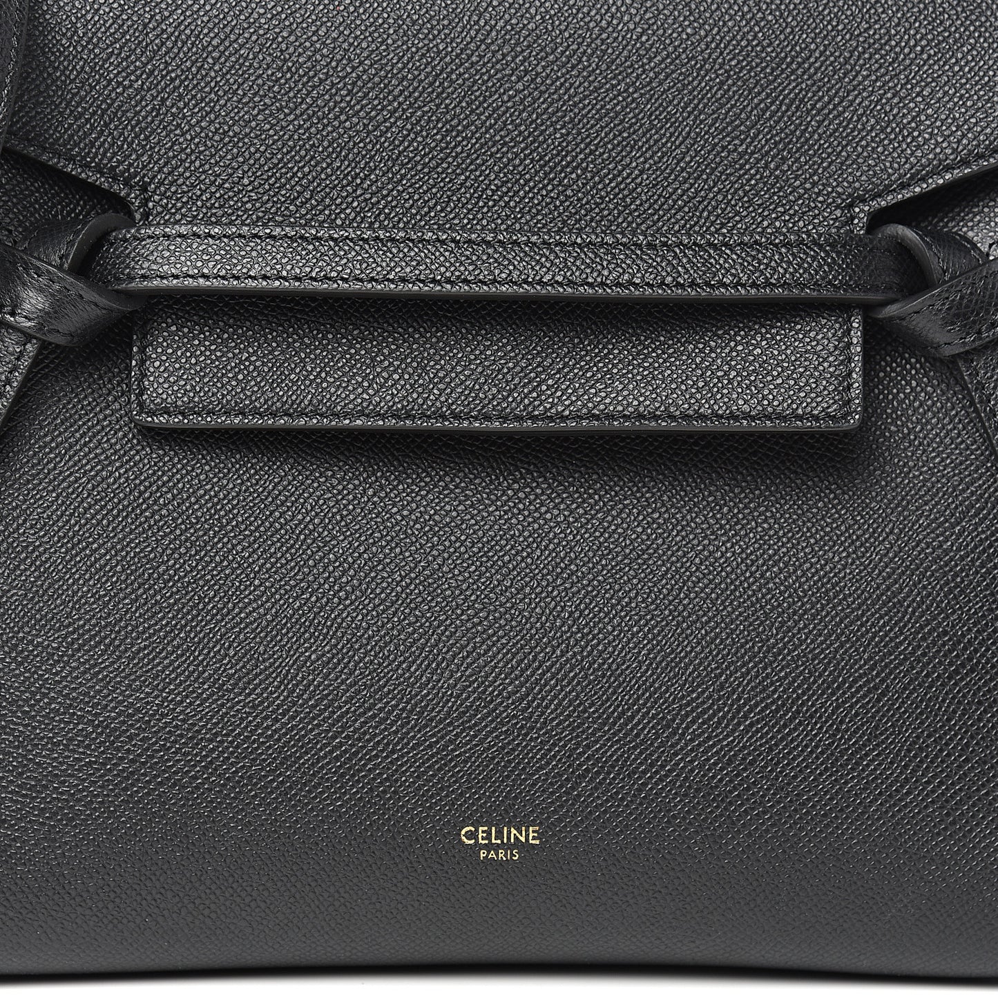 Grained Calfskin Micro Belt Bag Black