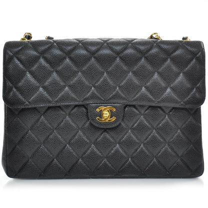 Chanel Caviar Quilted Jumbo Flap Black GHW 1 of 11