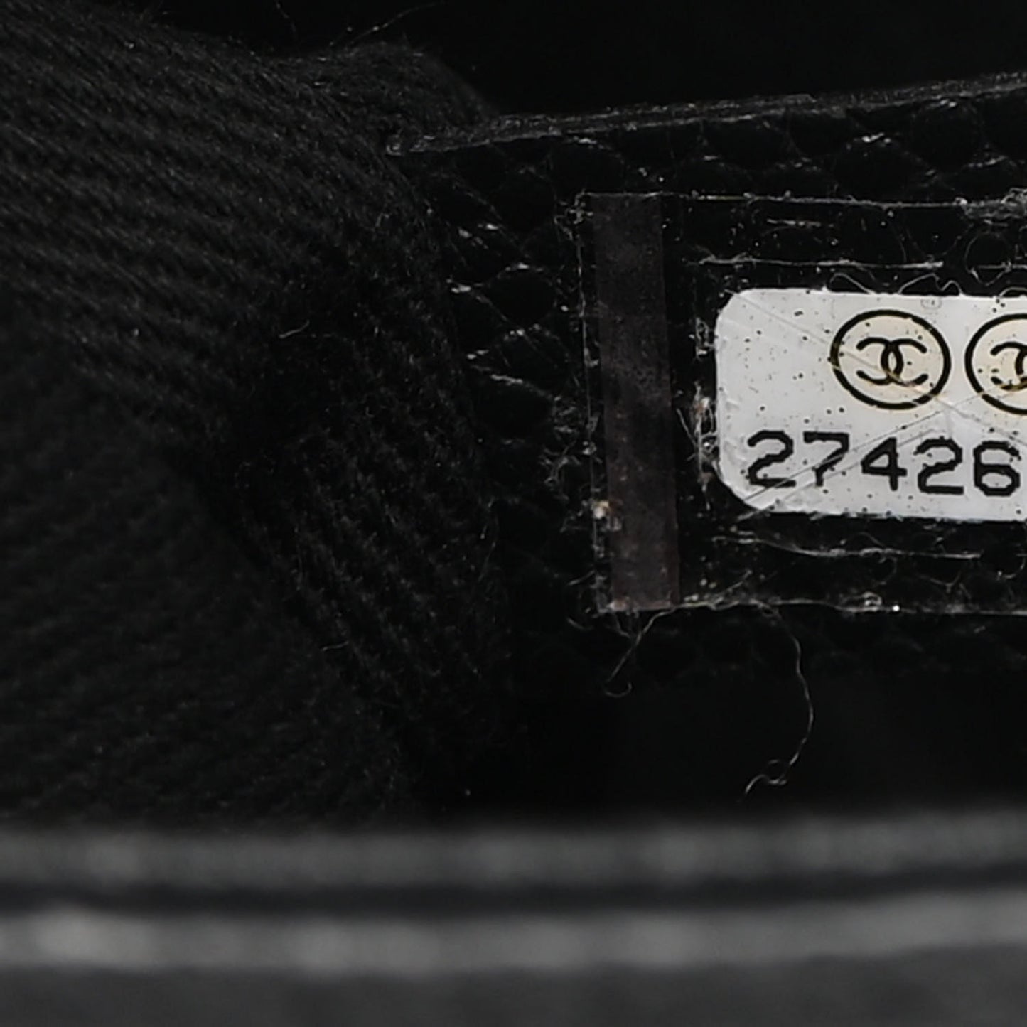 Grained Calfskin Small Stitched Flap Black