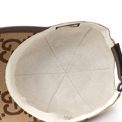 Gucci Monogram Jumbo GG Baseball Hat M 57 Camel Ebony 7 of 9