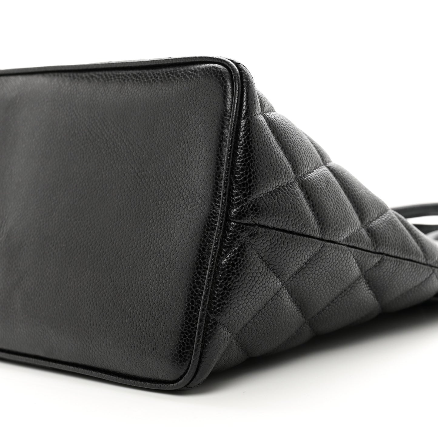 Caviar Quilted Medallion Tote Black