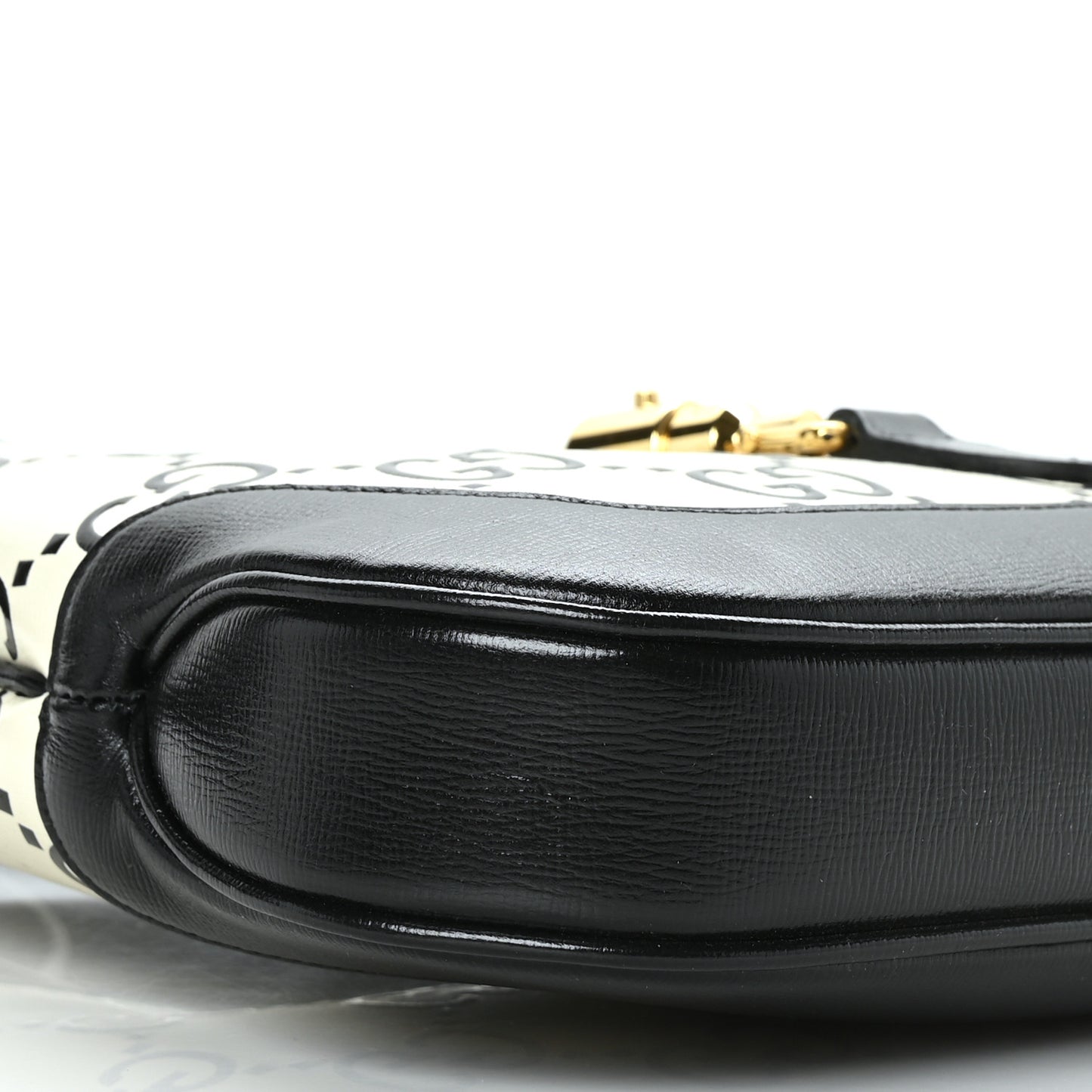 Azalea Calfskin GG Monogram Bi-Color Debossed Small Jackie 1961 Hobo Mystic White Black