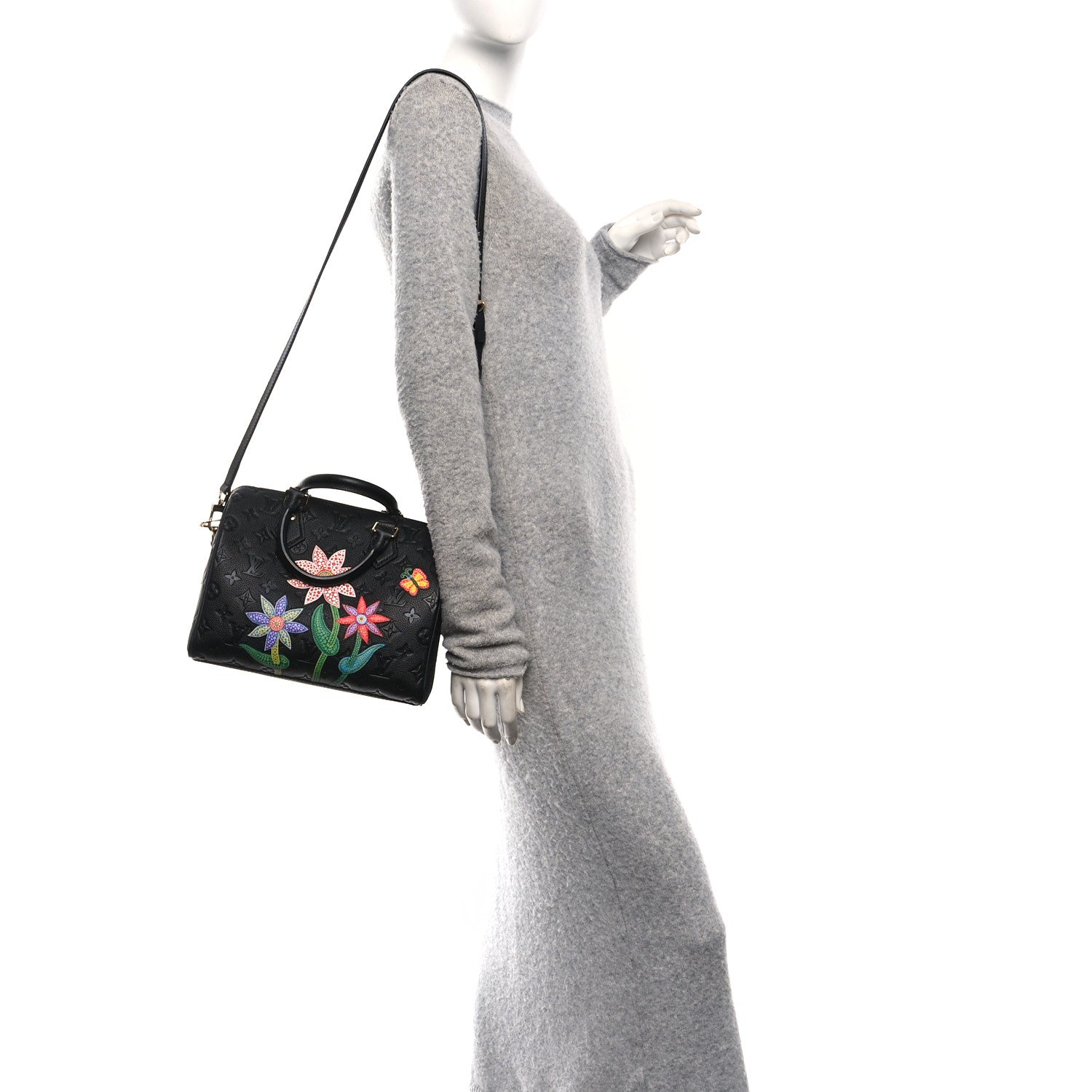 Louis Vuitton LV X YK Empreinte Speedy Bandouliere 25 Black 2 of 10