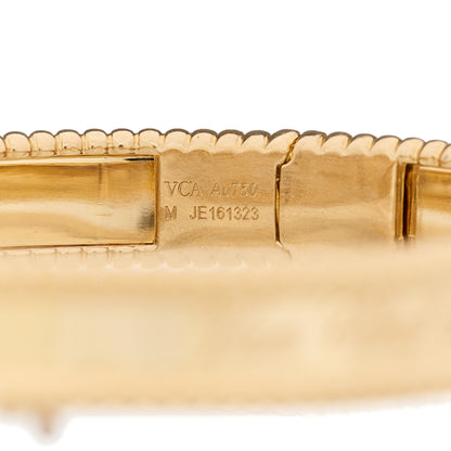 Van Cleef & Arpels 18K Yellow Gold Perlee Signature Bangle Bracelet M 3 of 3