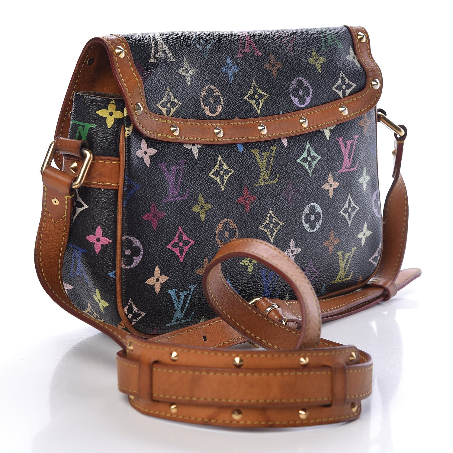 Louis Vuitton Monogram Multicolor Sologne Black 3 of 13