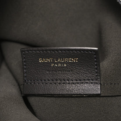 Saint Laurent Calfskin Large Shopping Tote Dark Grey 6 of 11