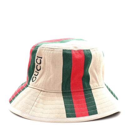 Gucci Monogram Canvas Web Bucket Hat XL Beige 1 of 10