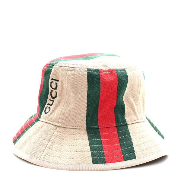Gucci Monogram Canvas Web Bucket Hat XL Beige 1818916 – FASHIONPHILE