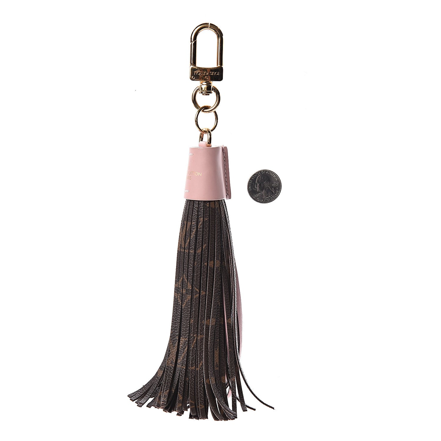 Monogram Tassel Bag Charm Pink