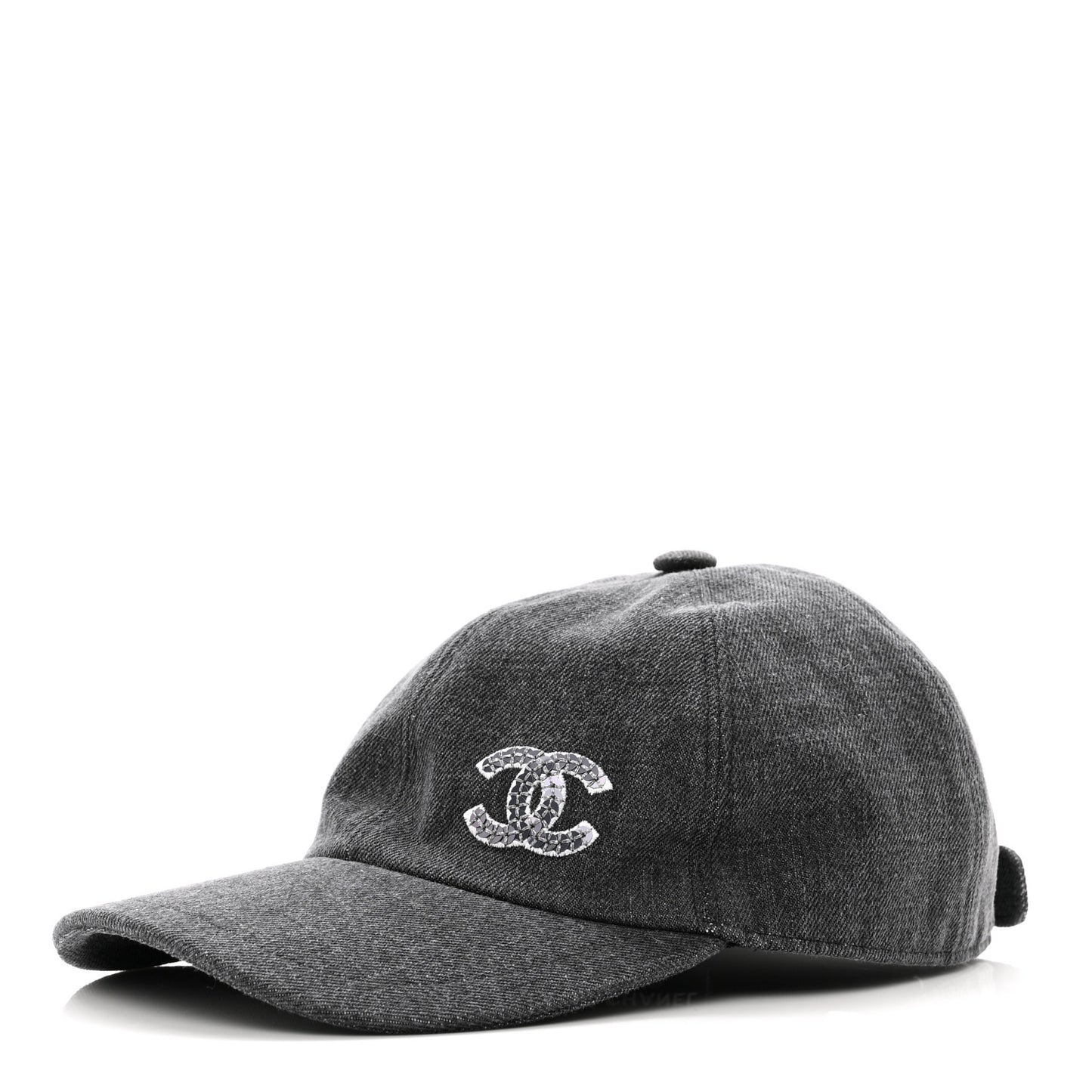 Cotton Sequin CC Cap Hat Black