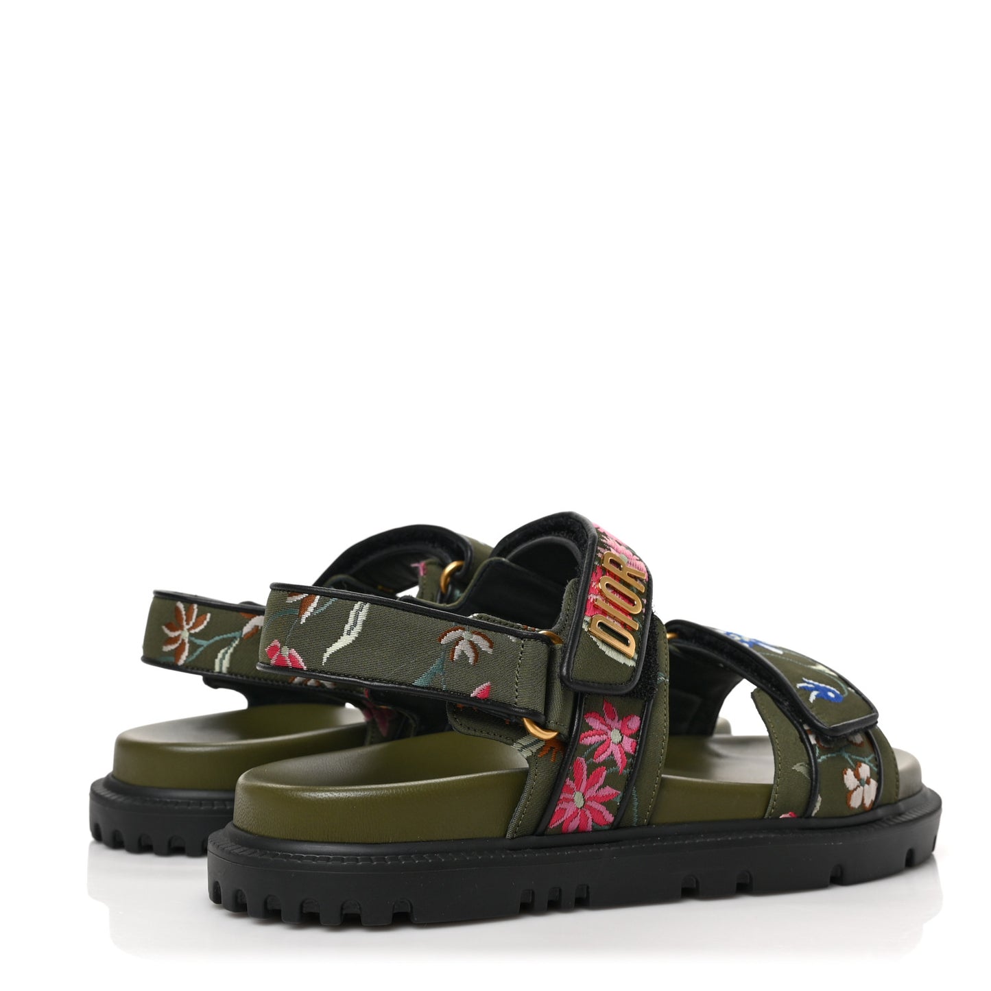 Technical Fabric Petites Fleurs Print Dioract Sandals 37.5 Kaki