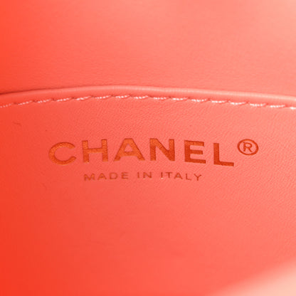 Chanel Lambskin Quilted Small Pearl Crush Hobo  Coral 6 of 10