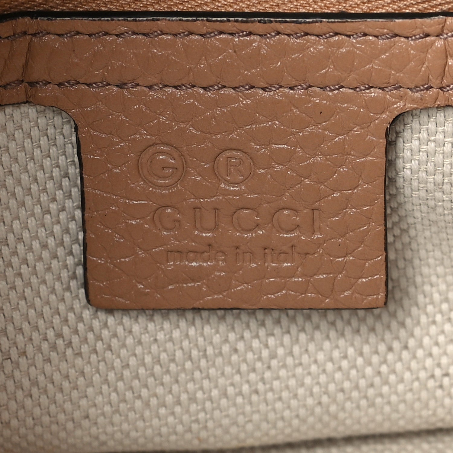Gucci Pebbled Calfskin Medium Soho Chain Shoulder Bag Camelia 6 of 9