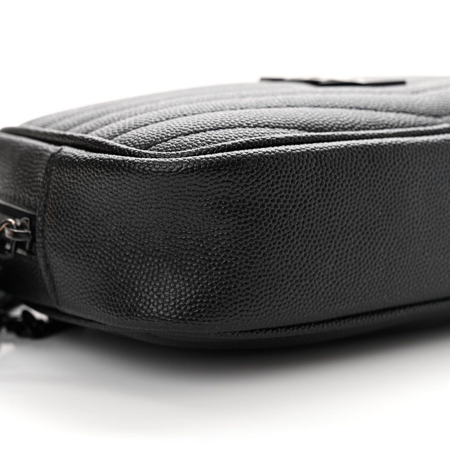 Grain De Poudre Matelasse Monochrome Monogram Mini Lou Camera Bag Black
