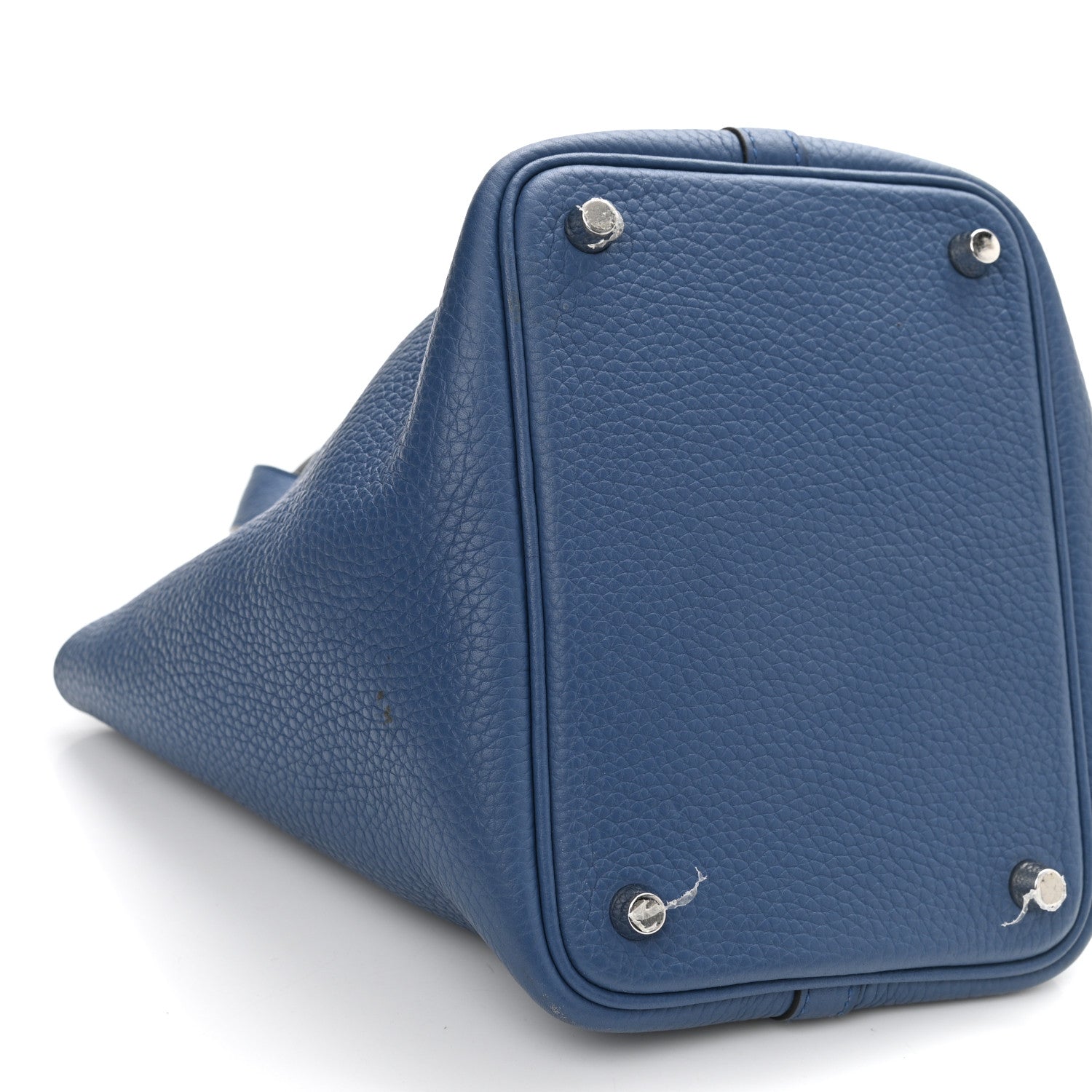 Hermes Taurillon Clemence Picotin Lock 18 PM Bleu Agate 8 of 9