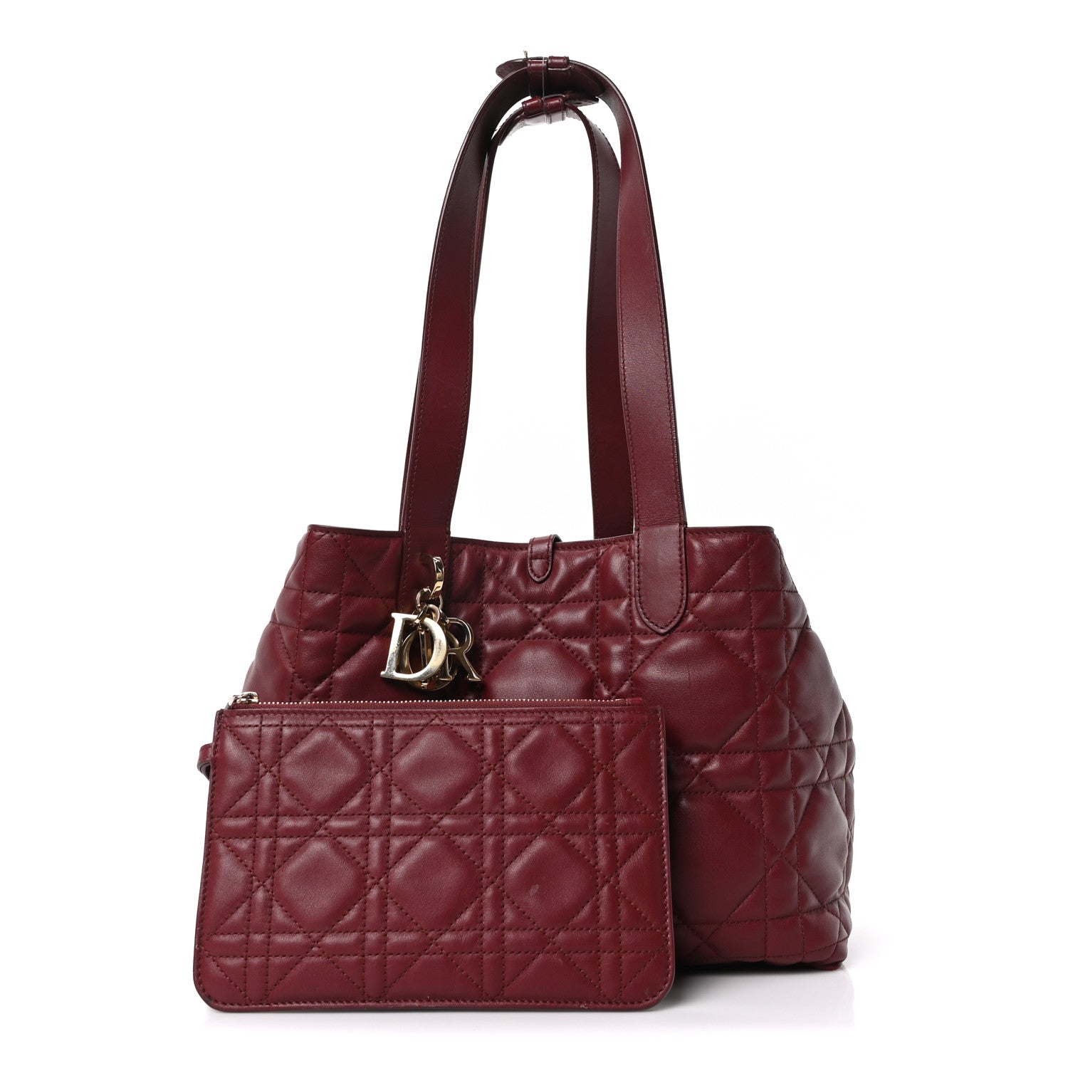 Christian Dior Calfskin Macrocannage Medium Toujours Bordeaux 3 of 11