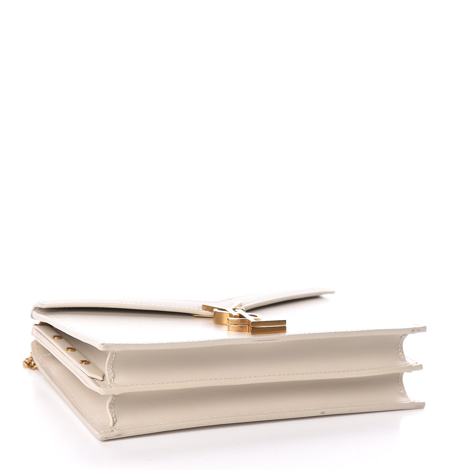 Saint Laurent Calfskin Monogram Cassandra Clasp Bag Porcellana 4 of 14
