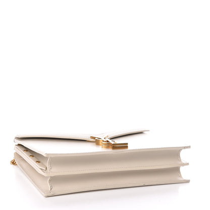 Saint Laurent Calfskin Monogram Cassandra Clasp Bag Porcellana 4 of 14