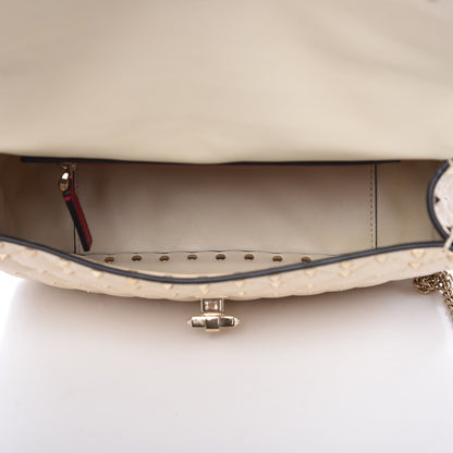 Valentino Garavani Nappa Medium Rockstud Spike Shoulder Bag Light Ivory 5 of 9