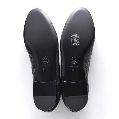 Chanel Aged Calfskin Quilted Cap Toe Ballerina Flats 36.5 Black 8 of 9