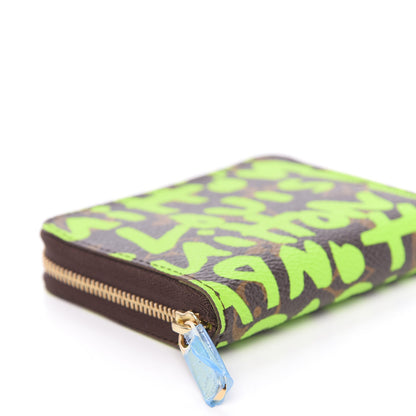Louis Vuitton Monogram Graffiti Zippy Coin Purse Wallet Green 7 of 10