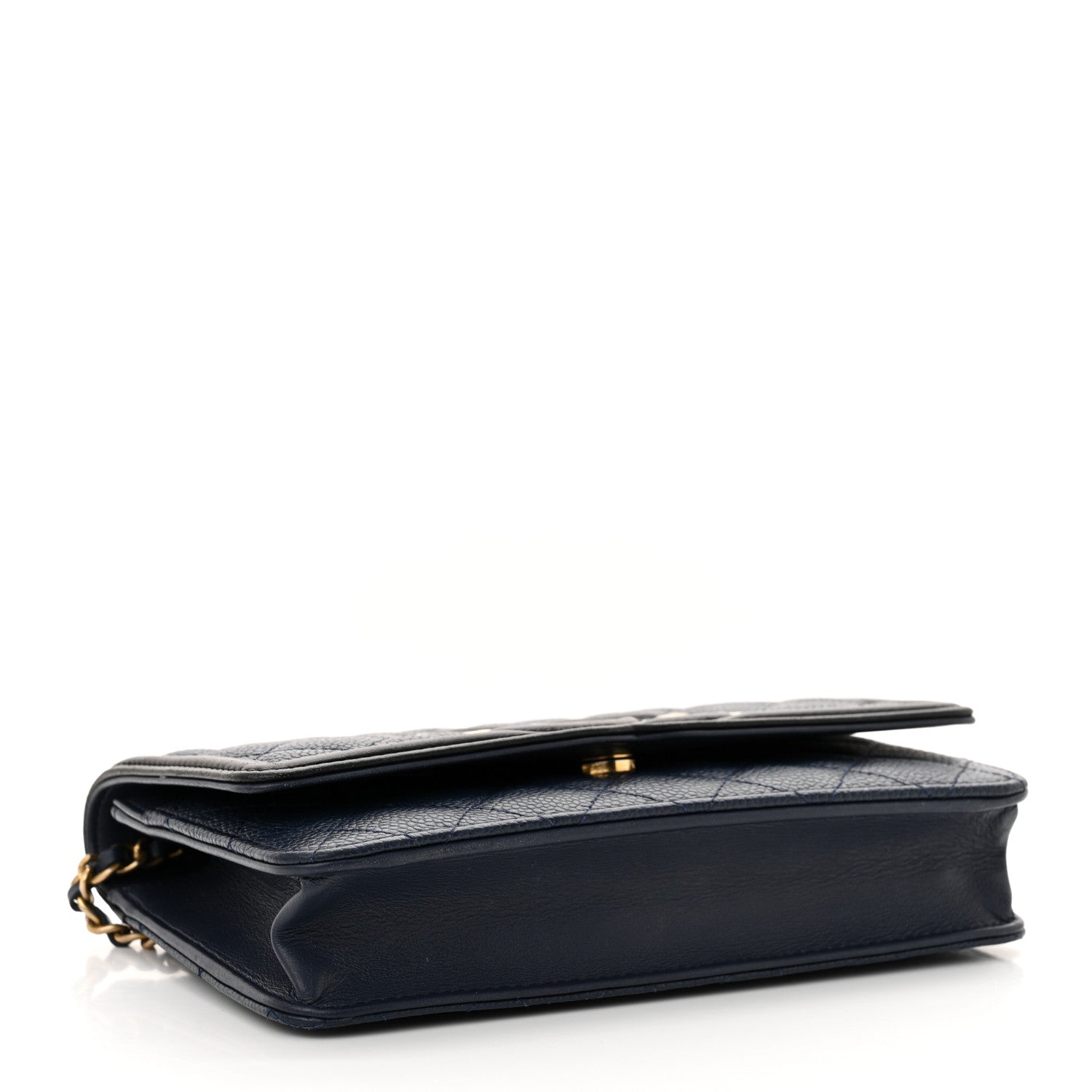 Chanel Caviar Quilted CC Filigree Wallet On Chain WOC Navy 4 of 13